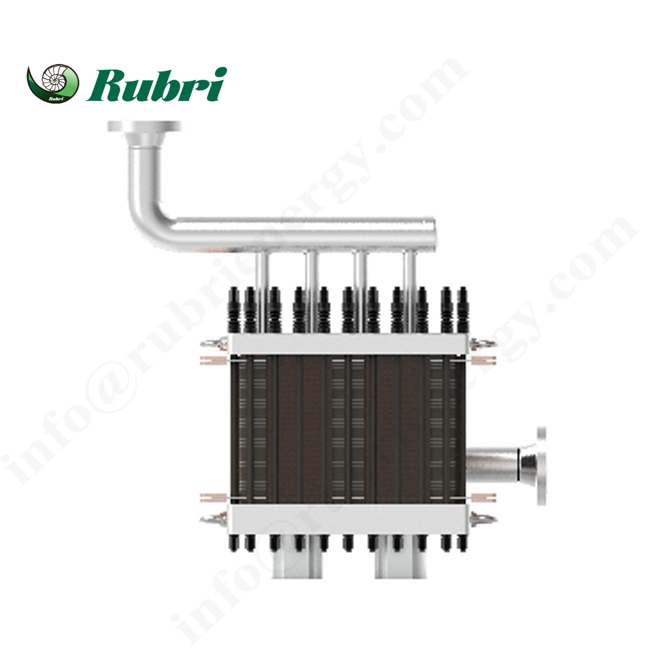Equipamento de produção de hidrogênio por eletrolisador de água PEM de 5 Nm³/h e 25 kW