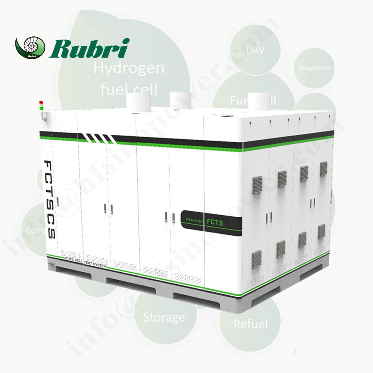Bancada de teste de célula de combustível de hidrogênio de 150kW