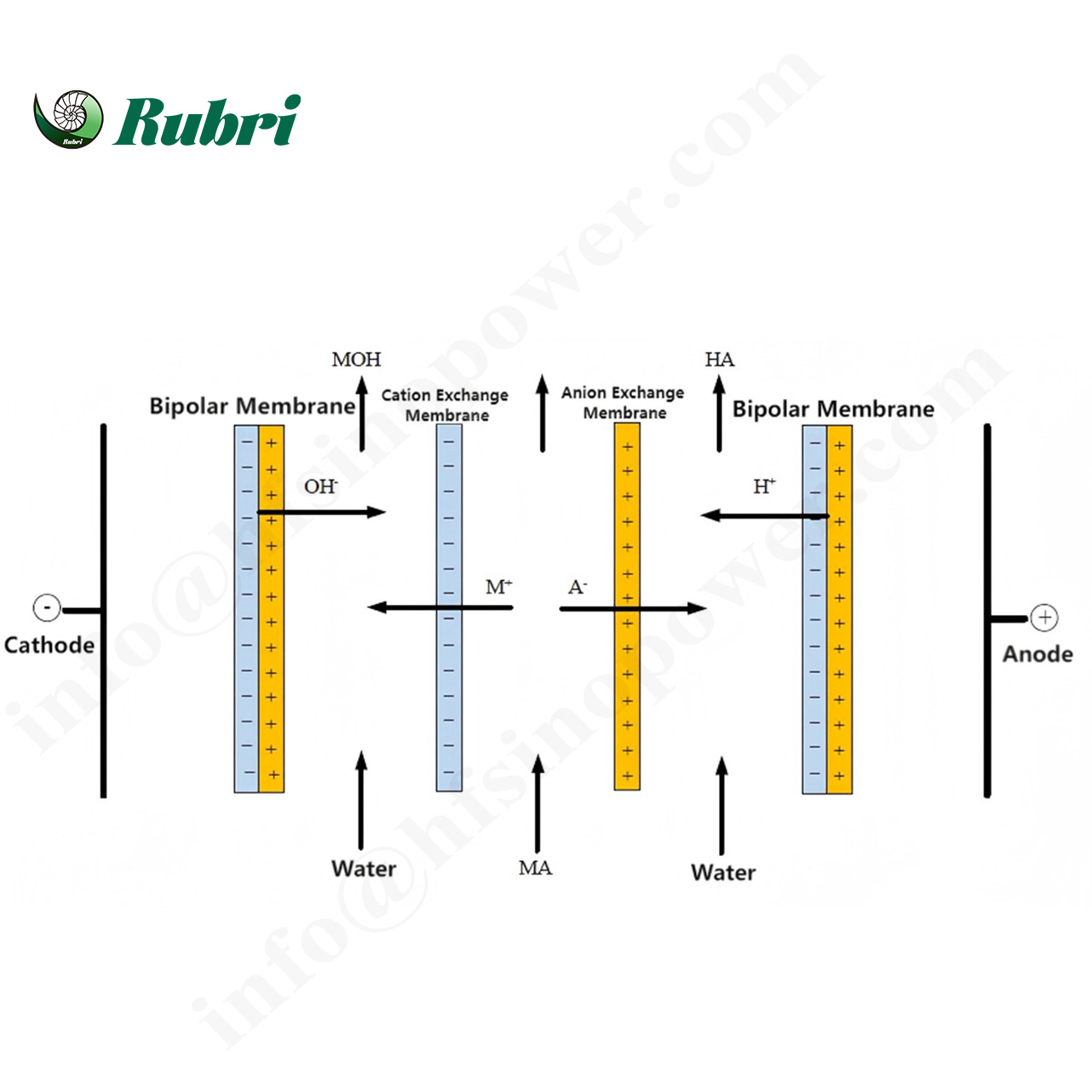 Bipolar Membrane Electrodialysis Schematic Diagram 1